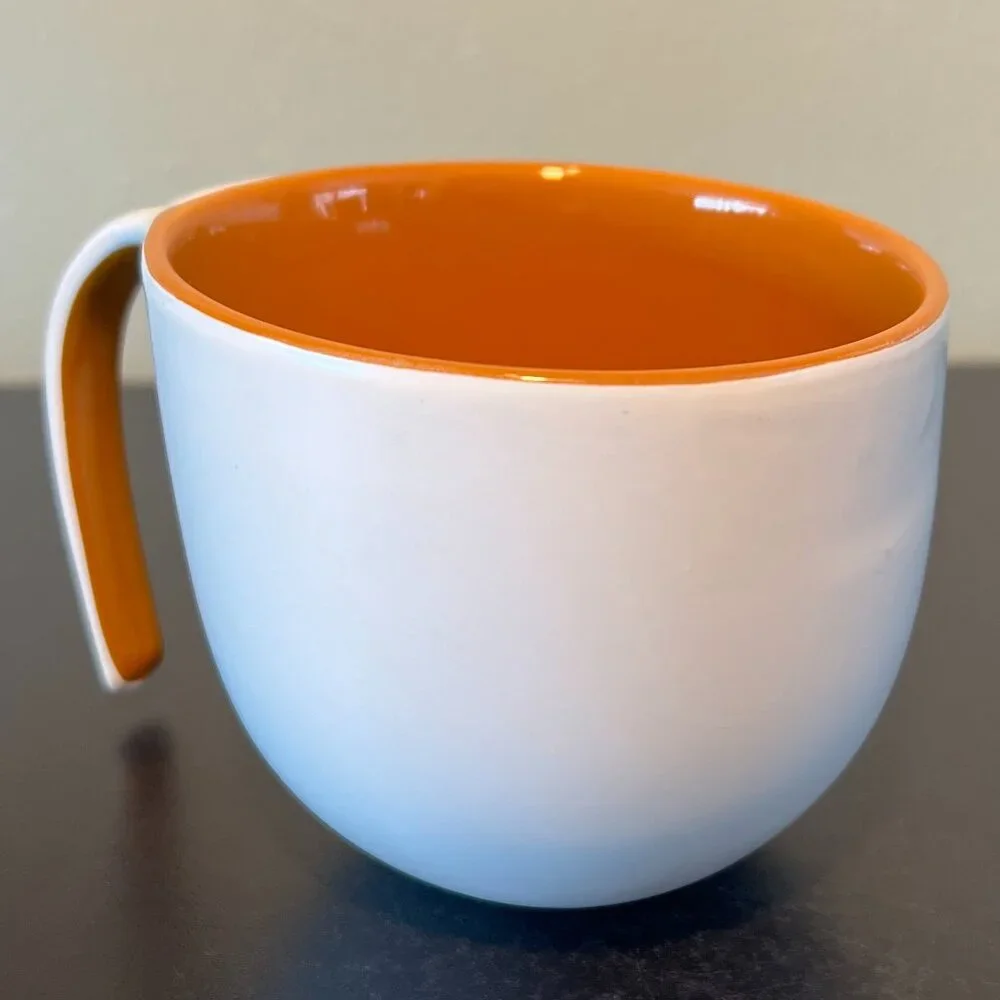 ASOBU "The Porcelain Jewel" Mug  ~ Asymmetrical  Rim ~  Free Flow Loop Handle - Picture 5 of 13
